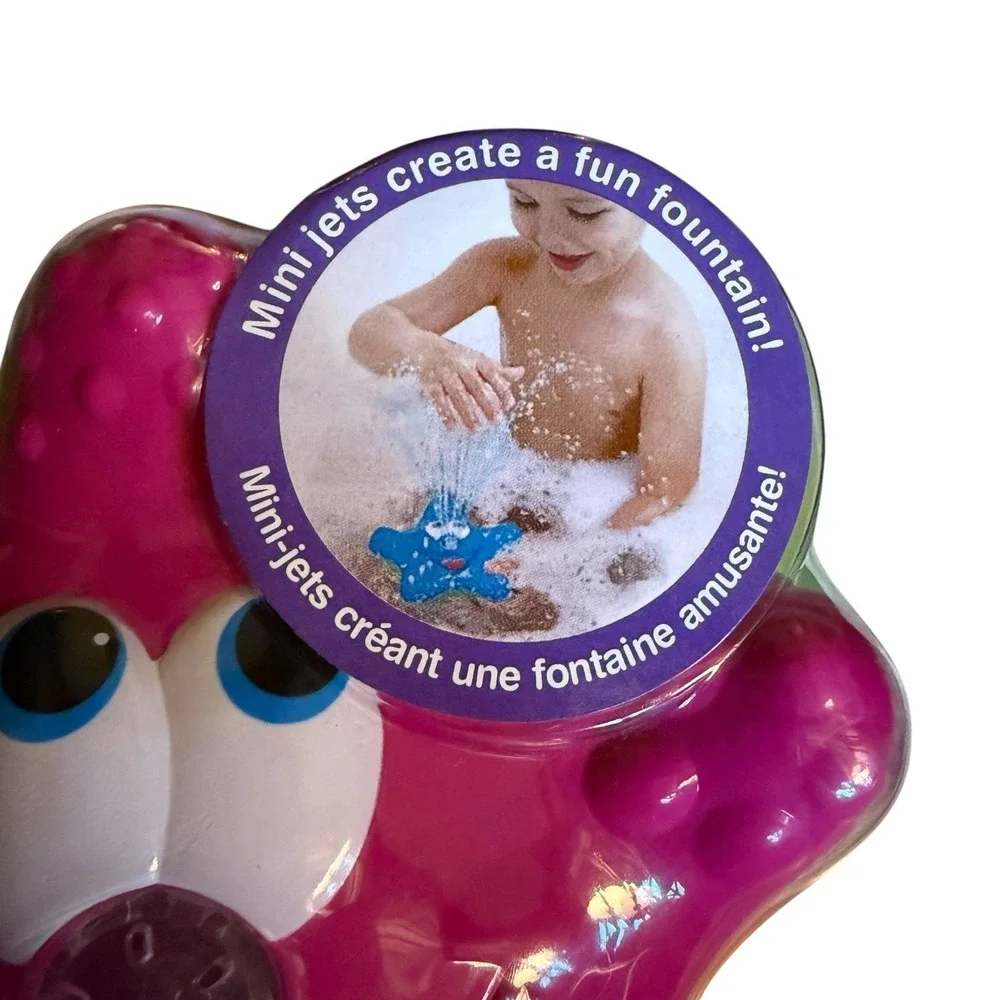 Munchkin Star Fountain Bath Toy Pink Light Up Sprays Spins Discontinued New